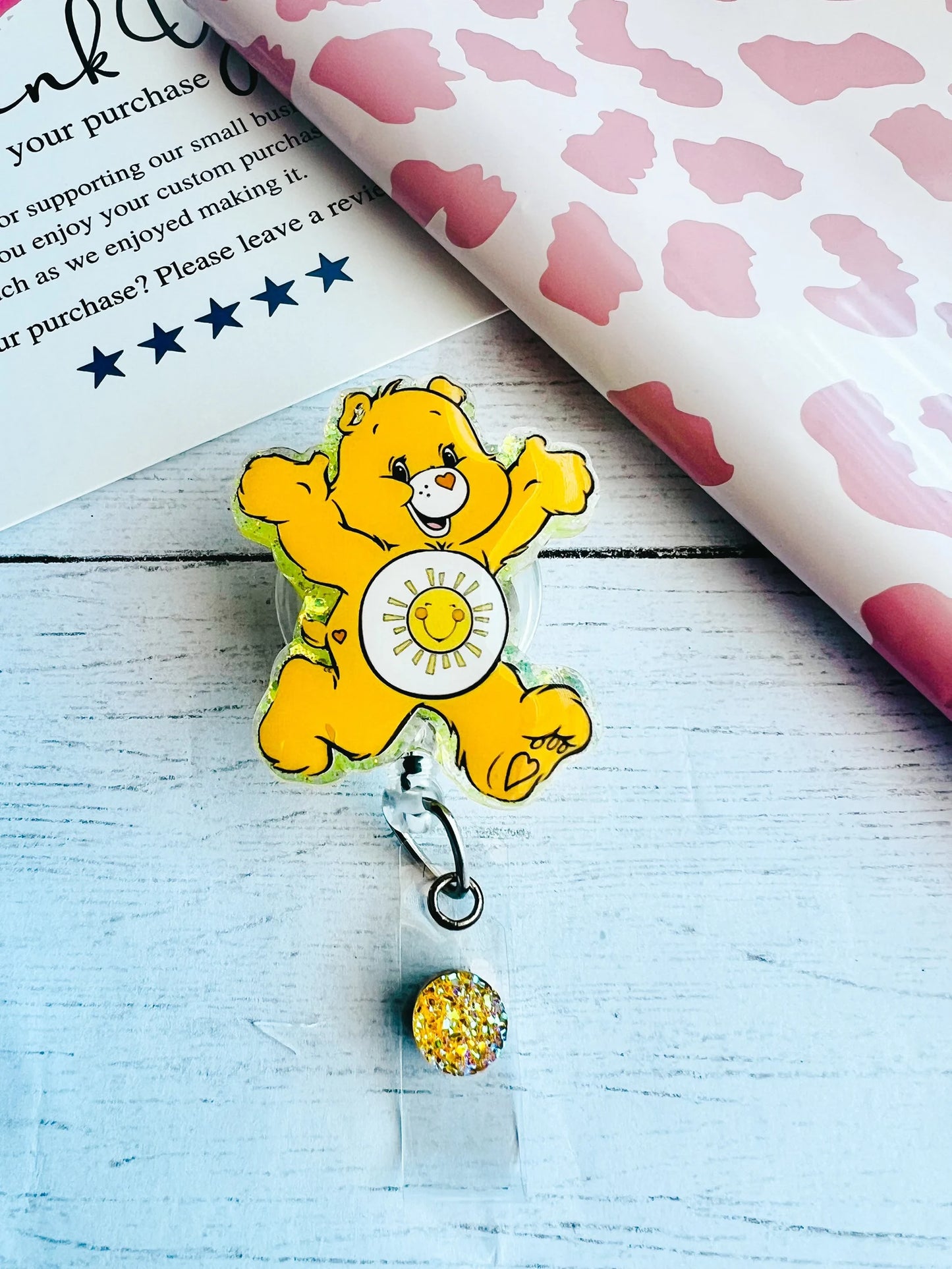 Sunshine Bear Inspired Badge Reel