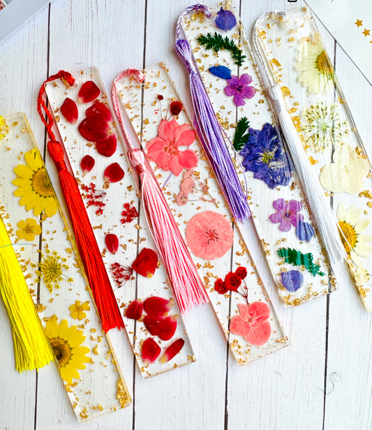 Pressed Flower Resin Bookmark